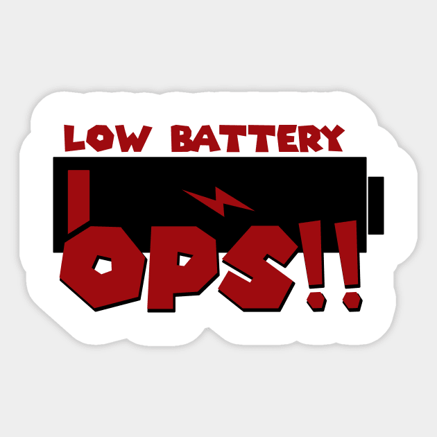 low battery Sticker by amer zain